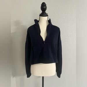 Half Zip Cropped Scuba